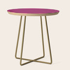 Hot Pink & Black Stripe Side Table Gallery Image 1