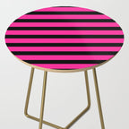 Hot Pink & Black Stripe Side Table Gallery Image 2