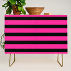 Hot Pink & Black Stripe Credenza Gallery Image 1
