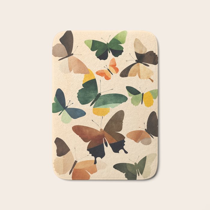 Beautiful Butterflies 1 Bath Mat Gallery Image 1