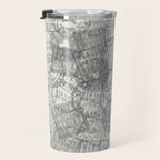 Vintage New York City Empire State Travel Stamp Pattern Travel Mug Gallery Image 3