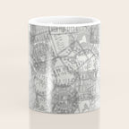 Vintage New York City Empire State Travel Stamp Pattern Coffee Mug Gallery Image 4