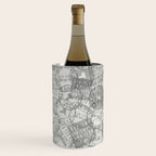 Vintage New York City Empire State Travel Stamp Pattern Wine Chiller Gallery Image 2