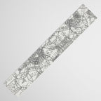 Vintage New York City Empire State Travel Stamp Pattern Table Runner Gallery Image 3