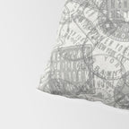 Vintage New York City Empire State Travel Stamp Pattern Pillow Sham Gallery Image 4