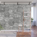 Vintage New York City Empire State Travel Stamp Pattern Wall Mural Gallery Image 1