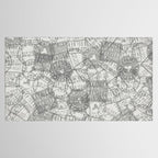 Vintage New York City Empire State Travel Stamp Pattern Tablecloth Gallery Image 2