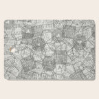 Vintage New York City Empire State Travel Stamp Pattern Cutting Board Gallery Image 1