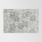Vintage New York City Empire State Travel Stamp Pattern Rug Gallery Image 2
