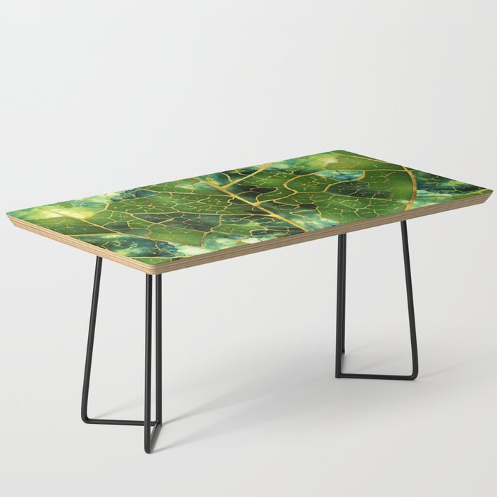 Green Marble Leaf Coffee Table Gallery Image 1
