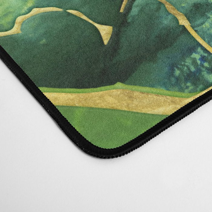 Green Marble Leaf Desk Mat Gallery Image 4