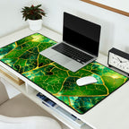Green Marble Leaf Desk Mat Gallery Image 2