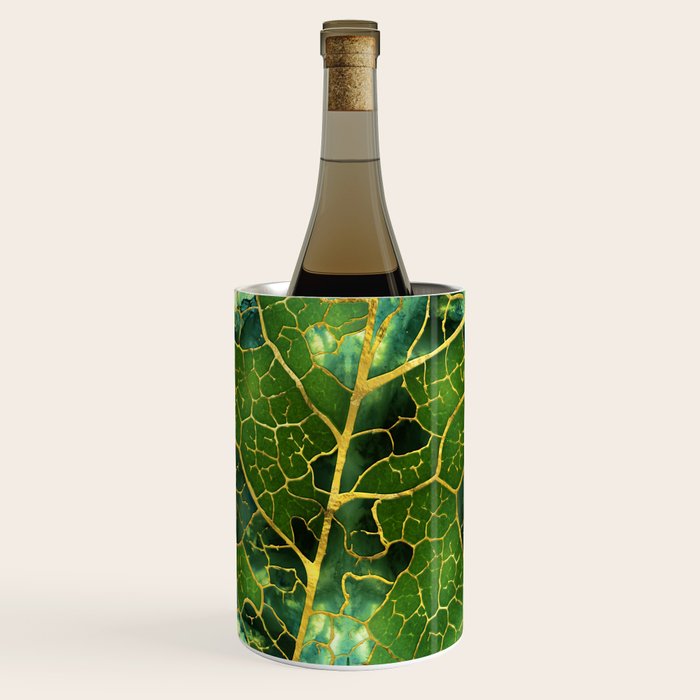 Green Marble Leaf Wine Chiller Gallery Image 1