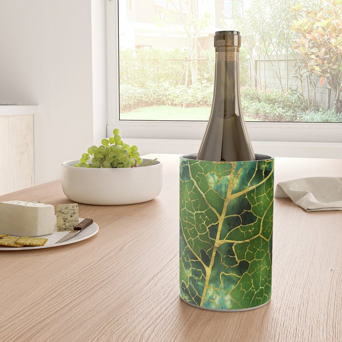 Green Marble Leaf Wine Chiller Gallery Image 4