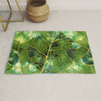 Green Marble Leaf Rug Gallery Image 1