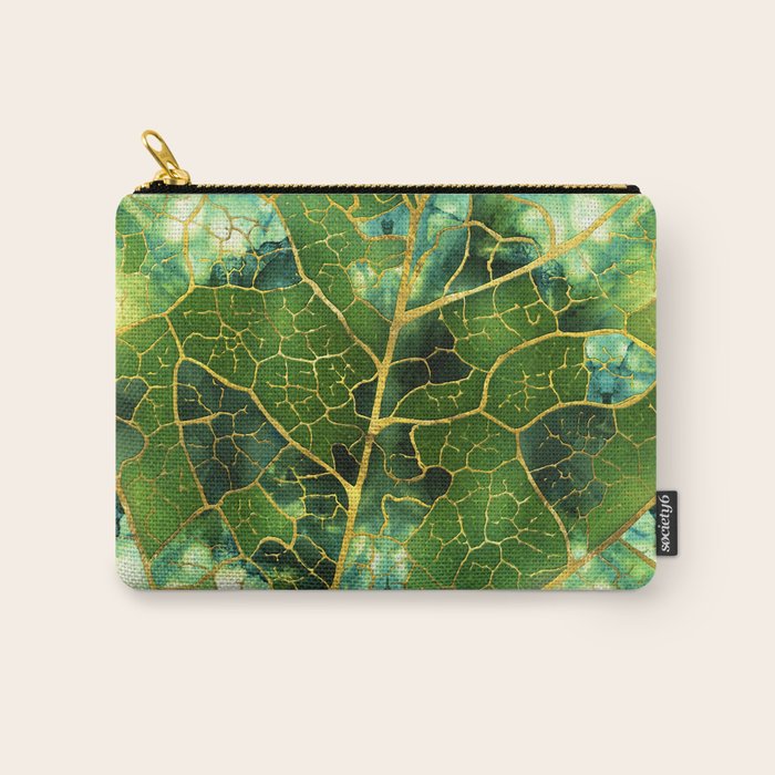 Green Marble Leaf Carry All Pouch Gallery Image 1