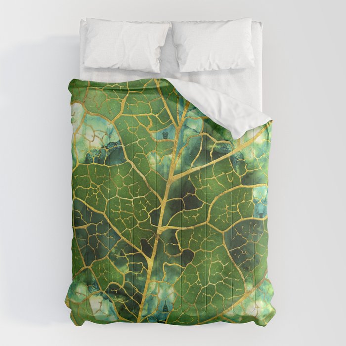 Green Marble Leaf Comforter Gallery Image 6