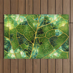 Green Marble Leaf Outdoor Rug Gallery Image 1