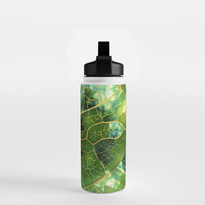 Green Marble Leaf Water Bottle Gallery Image 2