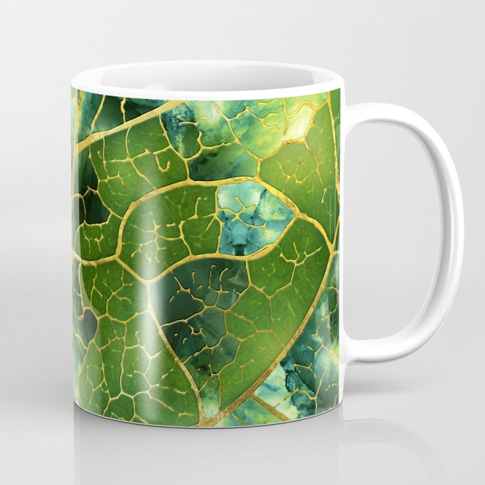 Green Marble Leaf Coffee Mug Gallery Image 1