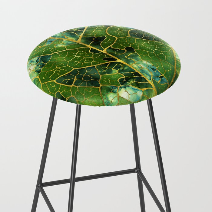 Green Marble Leaf Stool Gallery Image 2