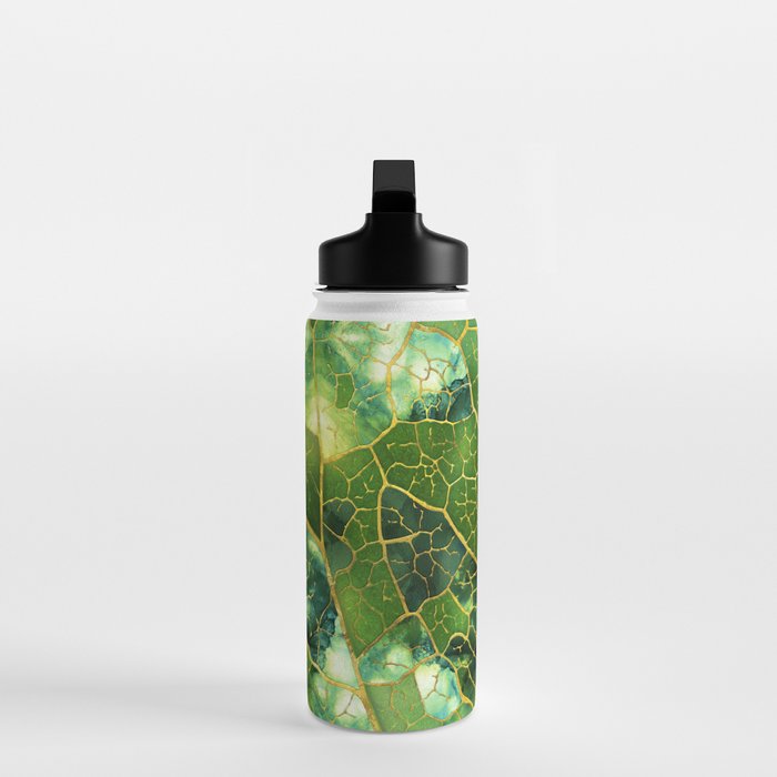 Green Marble Leaf Water Bottle Gallery Image 3