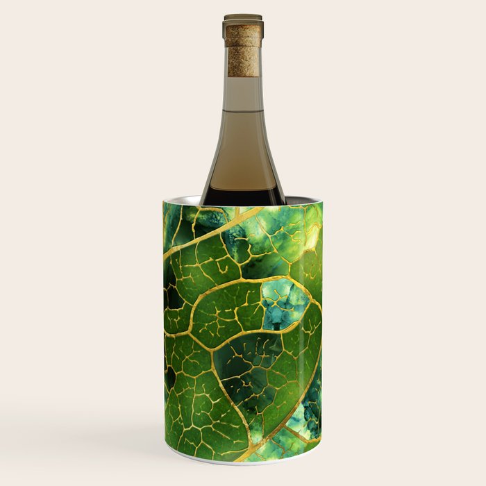 Green Marble Leaf Wine Chiller Gallery Image 3