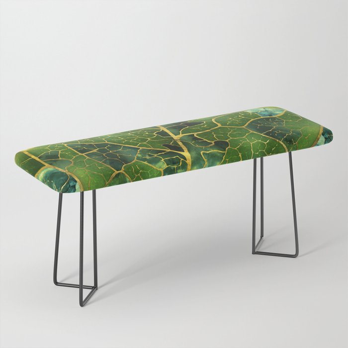 Green Marble Leaf Bench Gallery Image 1