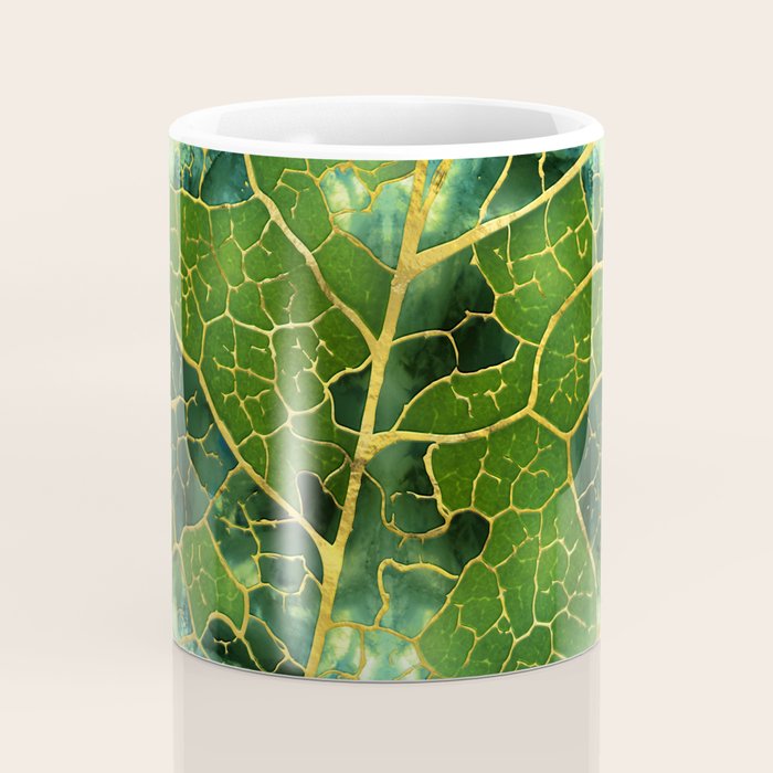 Green Marble Leaf Coffee Mug Gallery Image 4