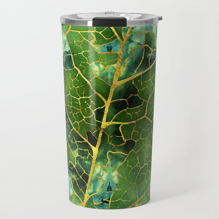Green Marble Leaf Travel Mug Gallery Image 1