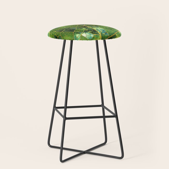 Green Marble Leaf Stool Gallery Image 1