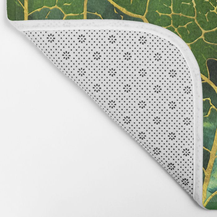 Green Marble Leaf Bath Mat Gallery Image 2