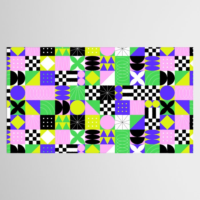 Modern geometric mosaic pattern art Tablecloth Gallery Image 2