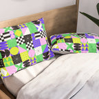 Modern geometric mosaic pattern art Pillow Sham Gallery Image 2