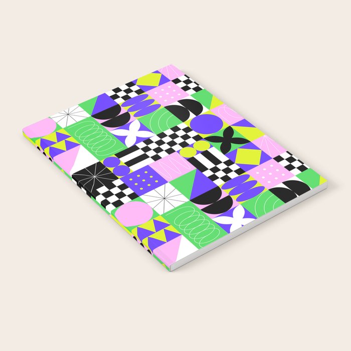 Modern geometric mosaic pattern art Notebook Gallery Image 1