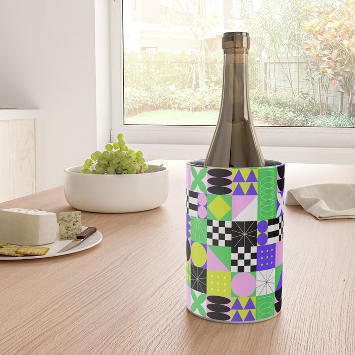 Modern geometric mosaic pattern art Wine Chiller Gallery Image 4