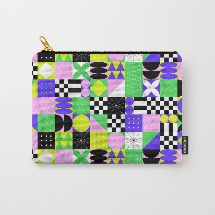 Modern geometric mosaic pattern art Carry All Pouch Gallery Image 1
