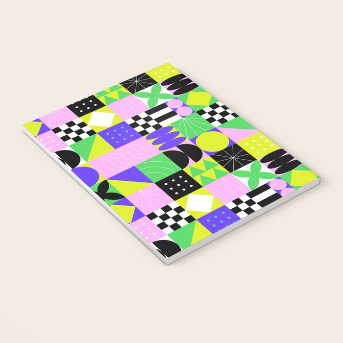Modern geometric mosaic pattern art Notebook Gallery Image 3