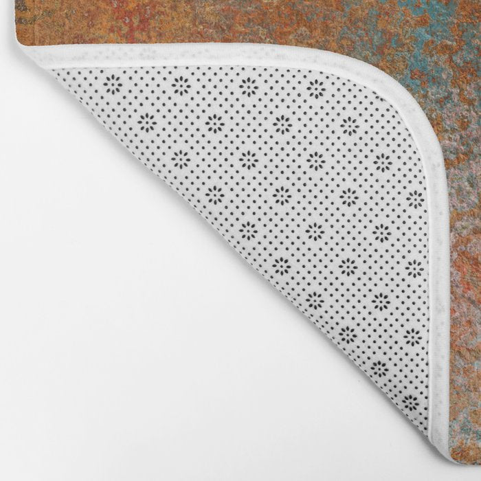 Rustic Vintage Rust Bath Mat Gallery Image 2
