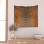 Rustic Vintage Rust Wall Tapestry Gallery Image 2