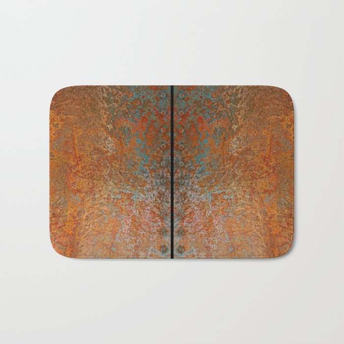 Rustic Vintage Rust Bath Mat Gallery Image 1