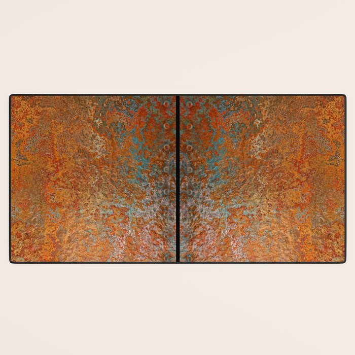 Rustic Vintage Rust Desk Mat Gallery Image 3