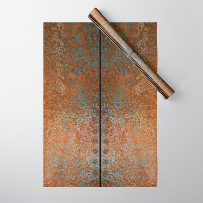 Rustic Vintage Rust Wrapping Paper Gallery Image 1