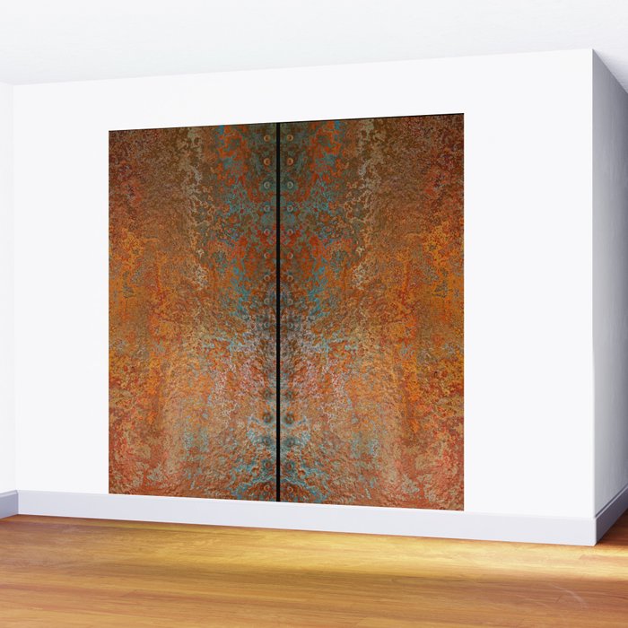 Rustic Vintage Rust Wall Mural Gallery Image 2