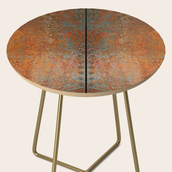 Rustic Vintage Rust Side Table Gallery Image 2