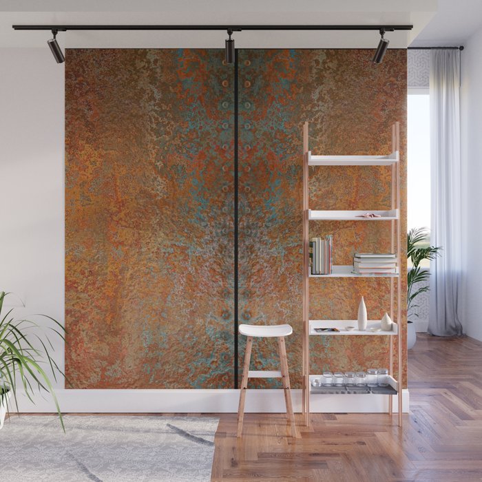 Rustic Vintage Rust Wall Mural Gallery Image 1