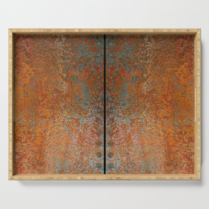 Rustic Vintage Rust Serving Tray Gallery Image 1