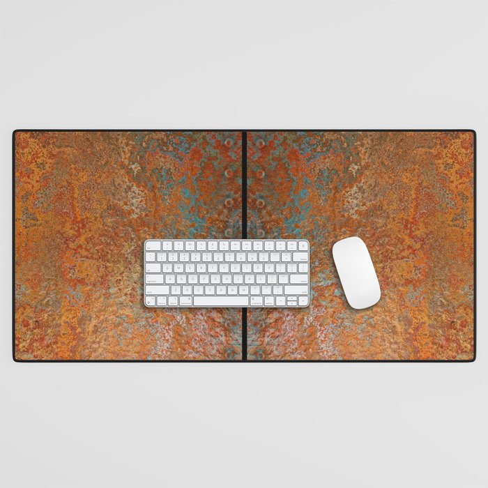Rustic Vintage Rust Desk Mat Gallery Image 1