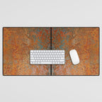 Rustic Vintage Rust Desk Mat Gallery Image 1