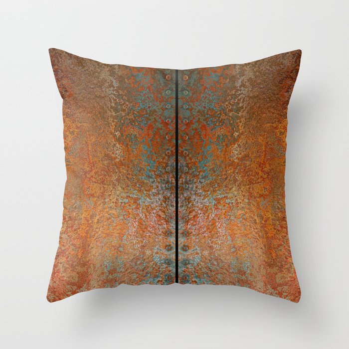 Rustic Vintage Rust Throw Pillow Gallery Image 6